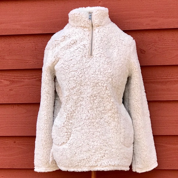 Love Tree Jackets & Blazers - OATMEAL SHERPA FAUX FUR PULLOVER SWEATER